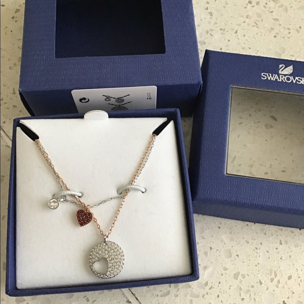 SWAROVSKI SIAM CRY MIX 2 NECKLACE SET
